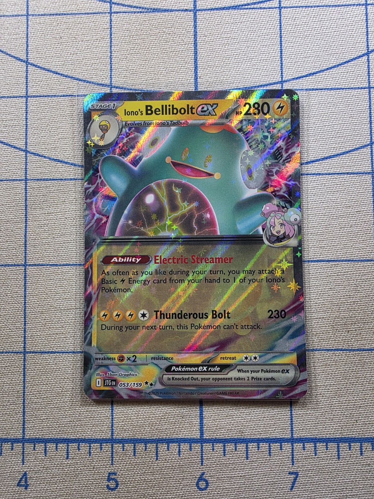 Iono’s Bellibolt ex 053/159 Double Rare Journey Together Pokemon