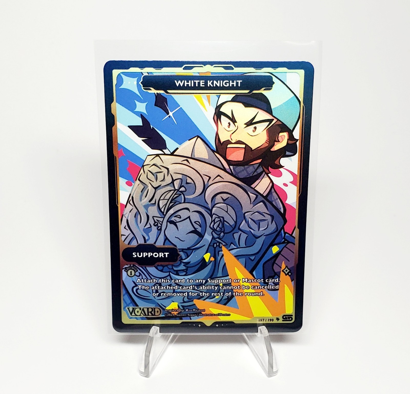 White Knight Support 197/190 NM – Gamersupps VCARD Rising Stars 1st Edition