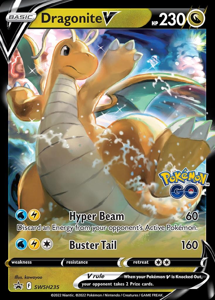 Pokemon Dragonite V (SWSH235/332) SWSH Black Star Promos LP HOLO