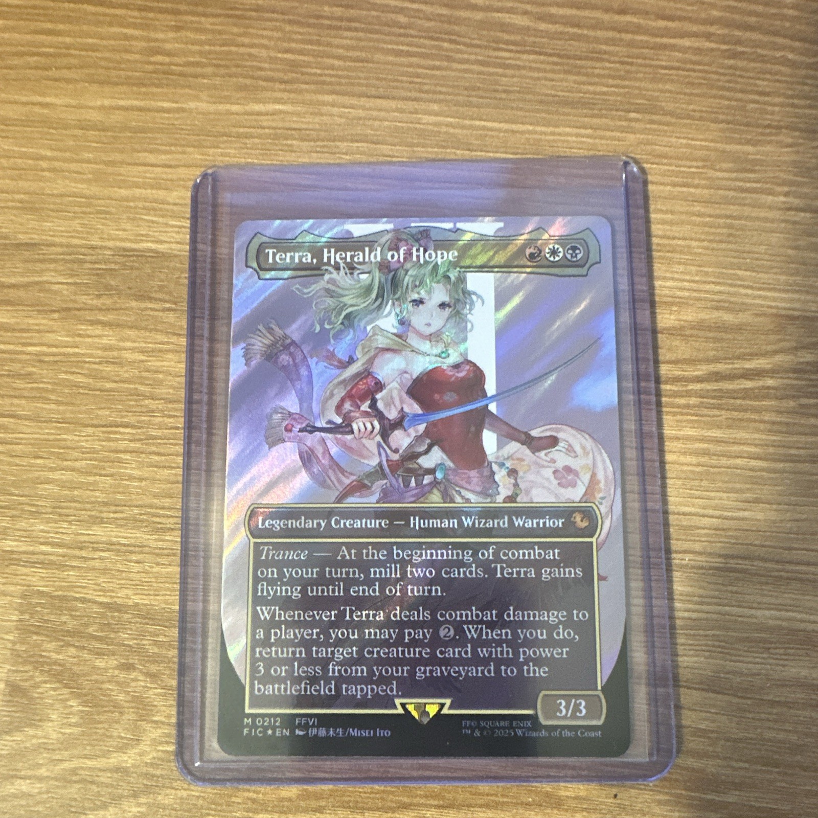 Terra, Herald of Hope (Borderless) (Surge Foil) Commander: Final Fantasy Foil