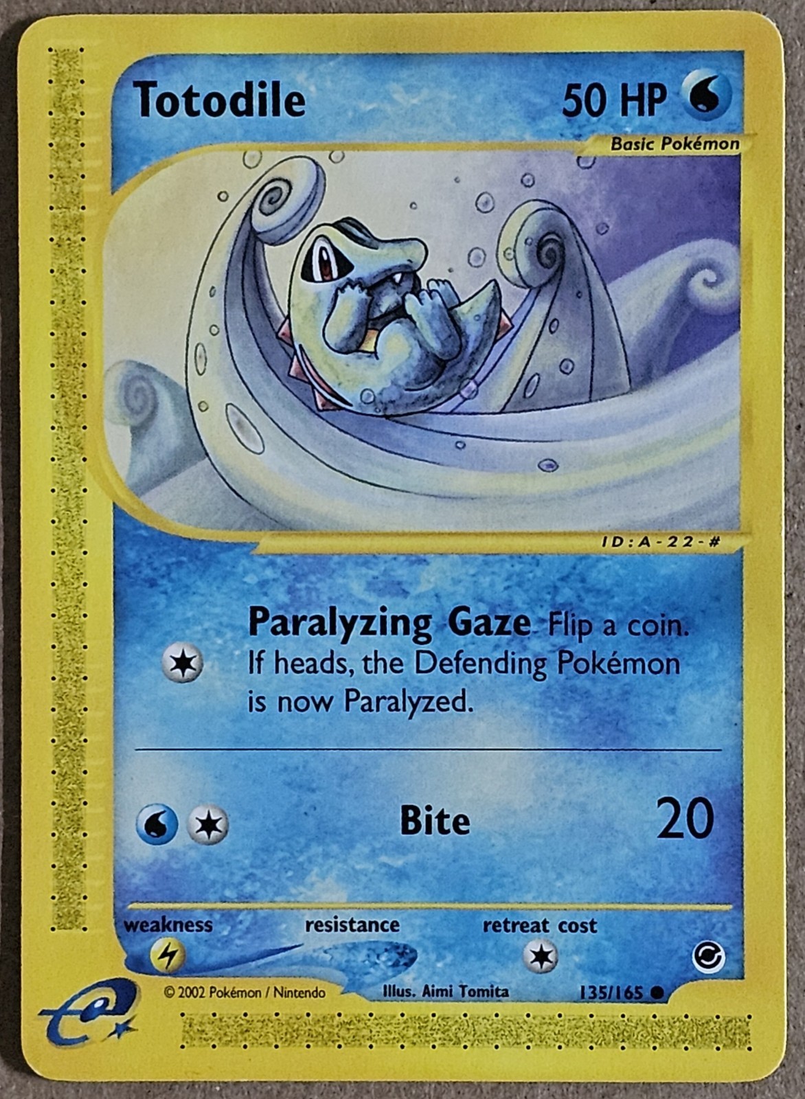 Totodile Expedition Pokemon Card 2002 TCG Non-Holo 135/165