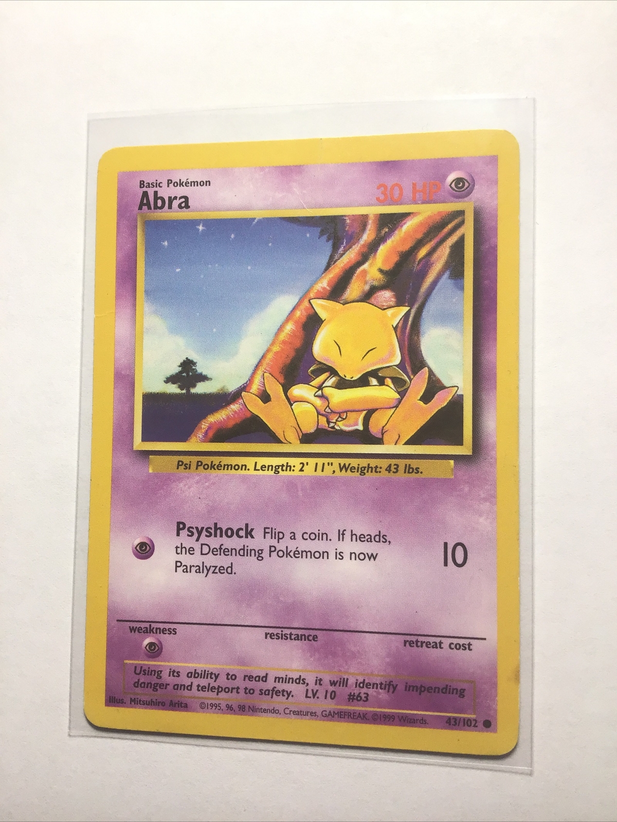 ABRA – 43/102 – Base Set – Pokemon Card – HP