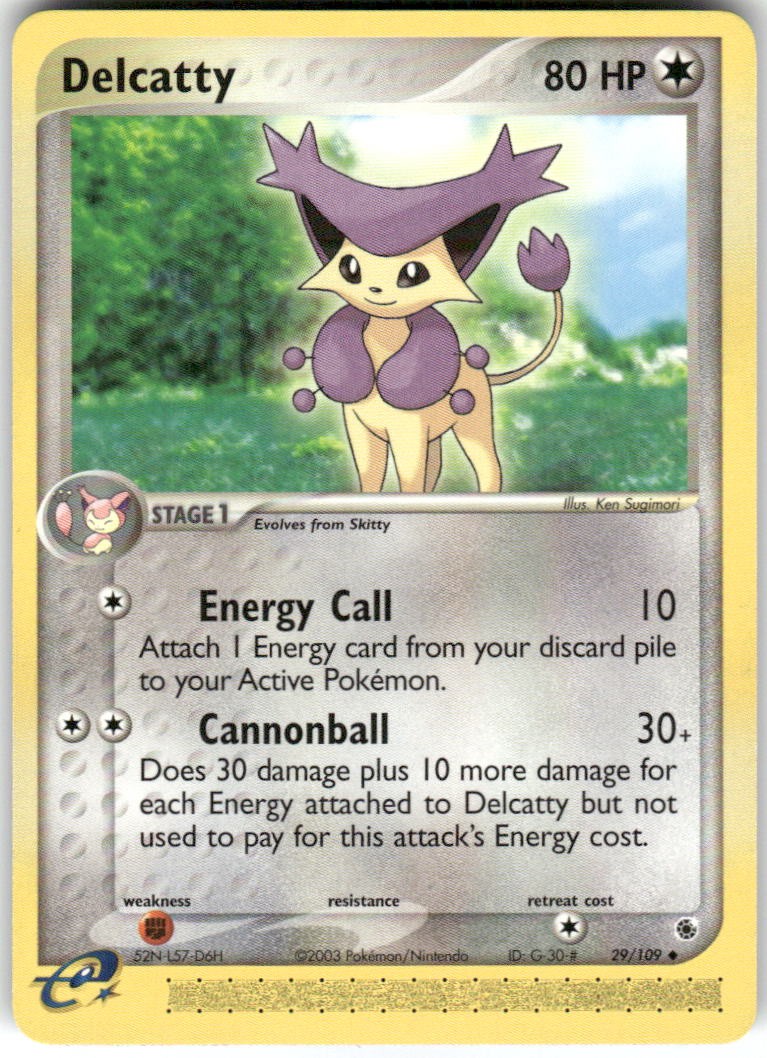 Delcatty 29/109 Uncommon Ruby & Sapphire Pokemon Lightly Played