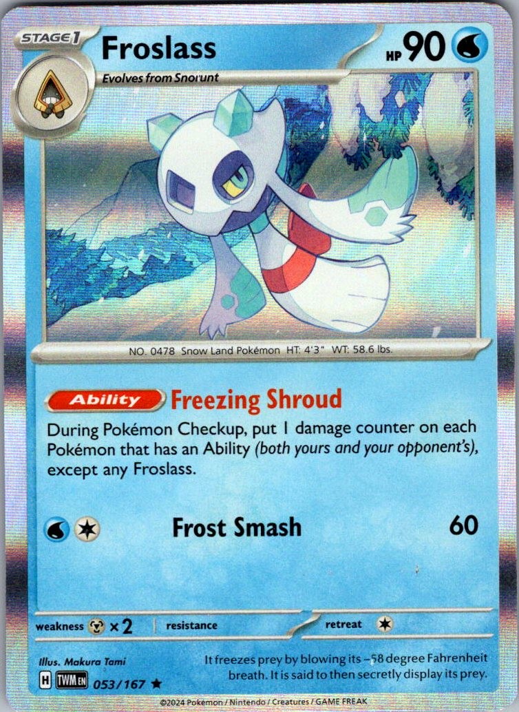 Froslass Holo Rare SV06: Twilight Masquerade 053/167 NM Makura Tami