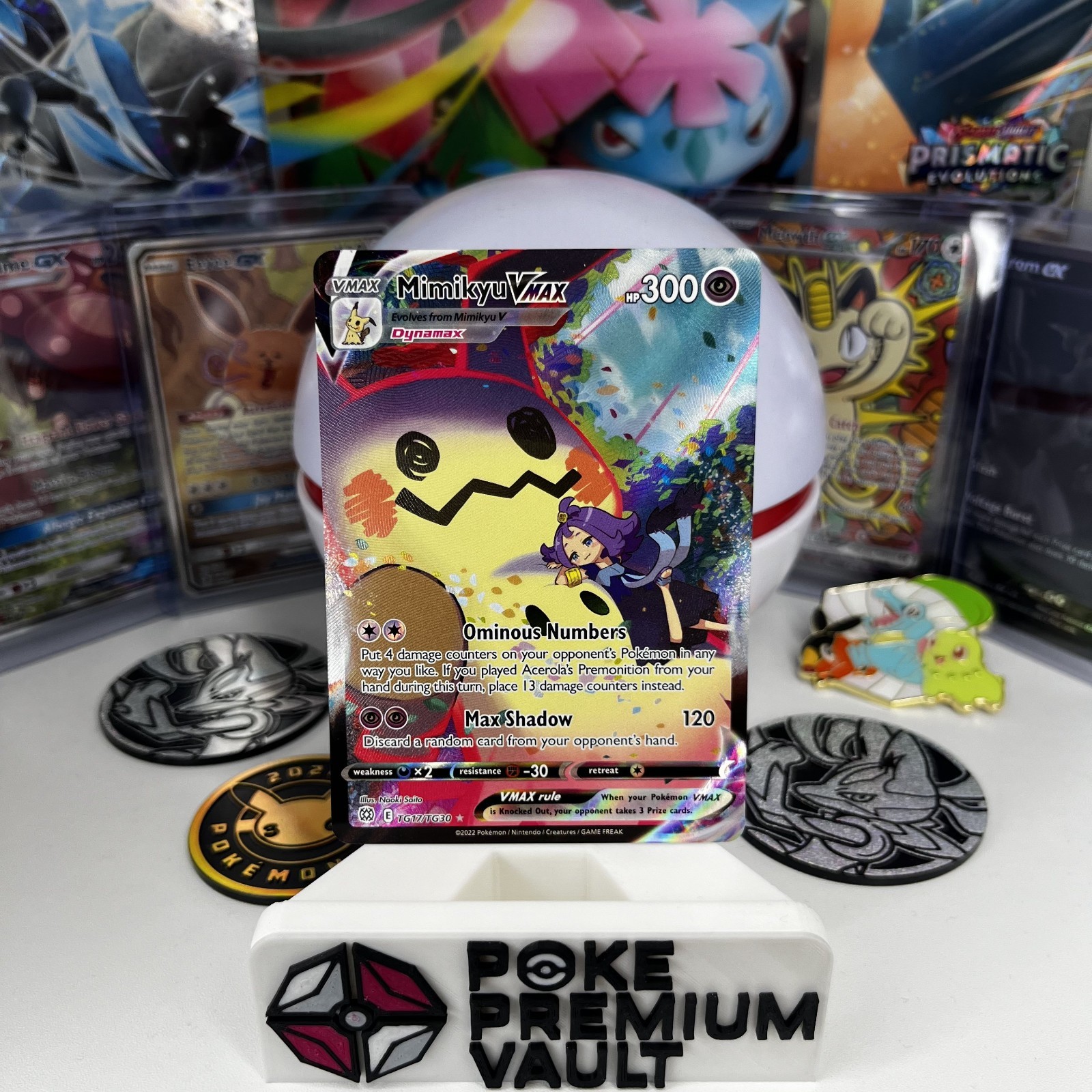 Mimikyu VMAX TG17/TG30 Swsh09: Brilliant Stars Trainer Gallery Holo LP