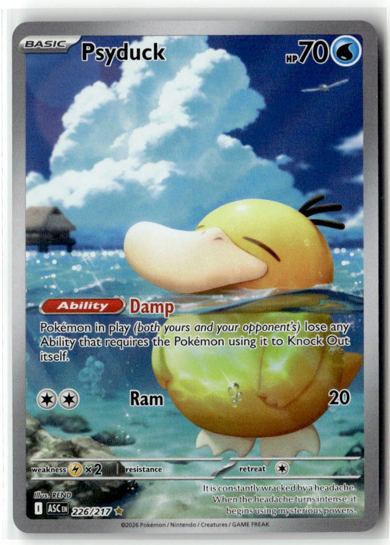 Psyduck 226/217 Illustration Rare ME: Ascended Heroes Pokemon Holofoil Near Mint