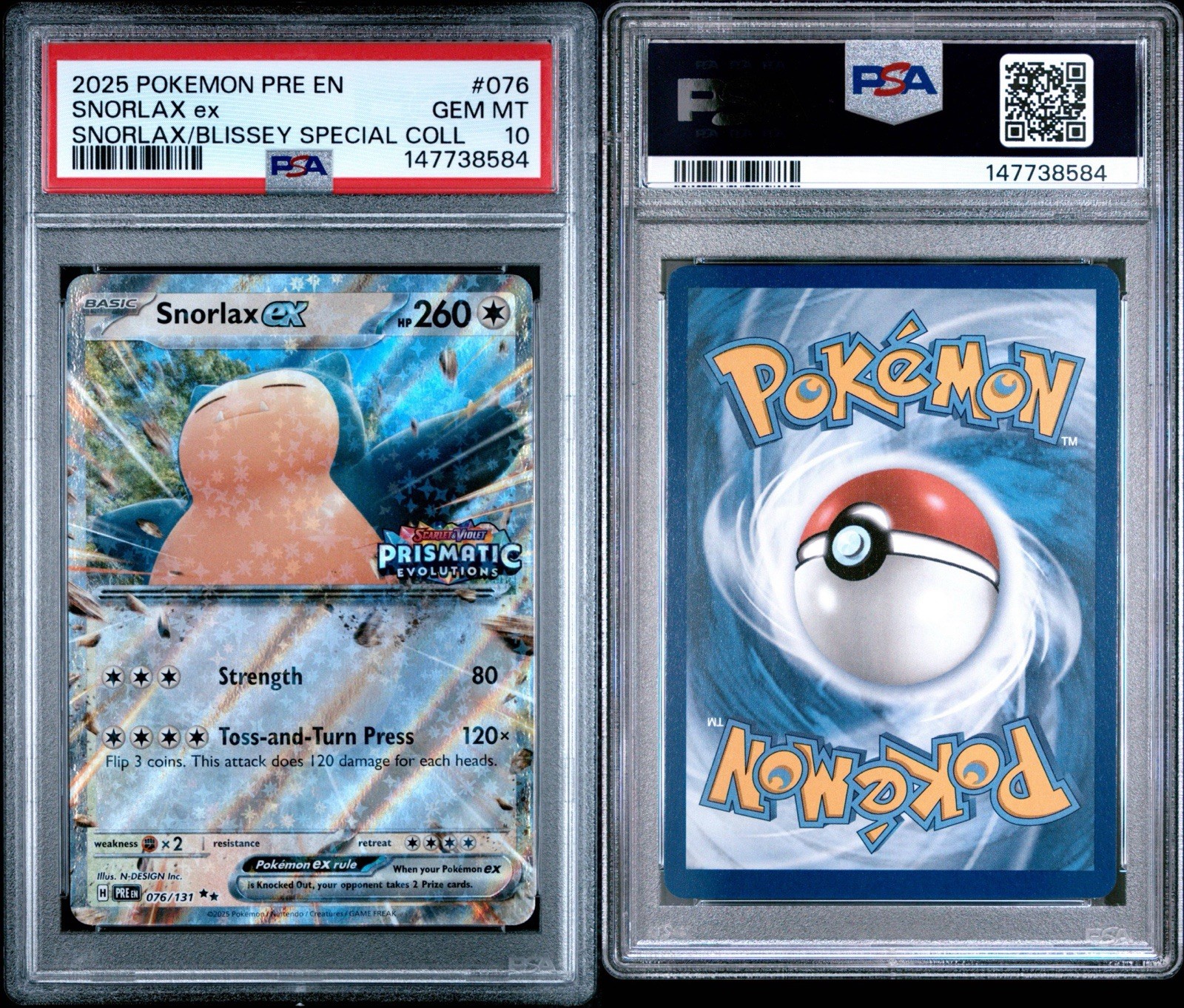 Snorlax ex 076/131 Sv: Prismatic Evolutions Holo
