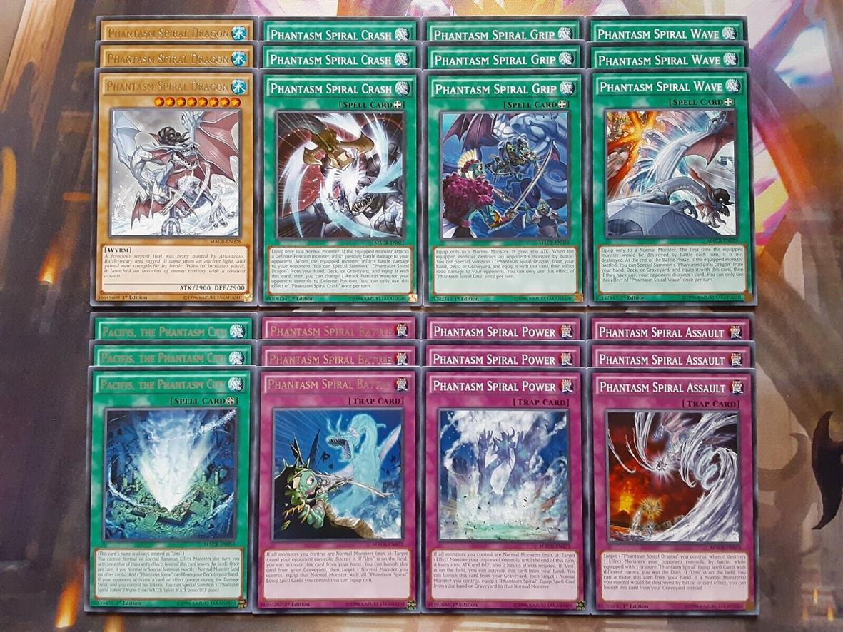 YuGiOH Phantasm Spiral Dragon Deck Core 24 Cards set Pacifis the Ph + Bonus Gift