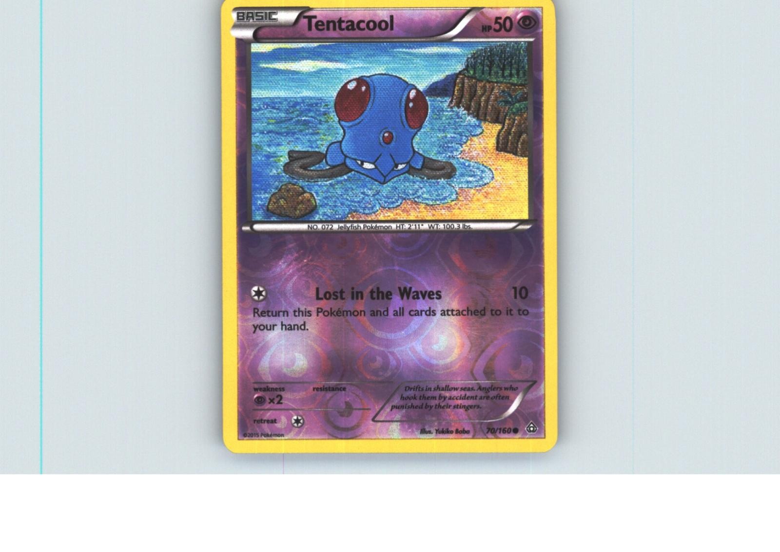 Tentacool 70/160 Common Primal Clash Pokemon Reverse Holo Near Mint