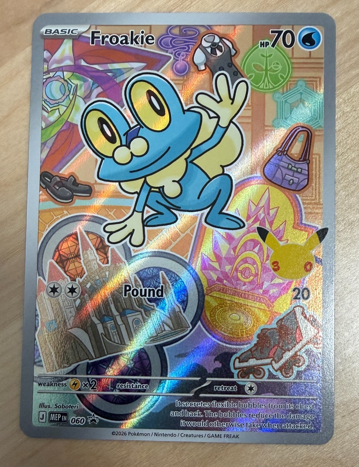 Froakie MEP 060 – NM First Partner Series 3 Illustration Rare Promo 30th Kalos