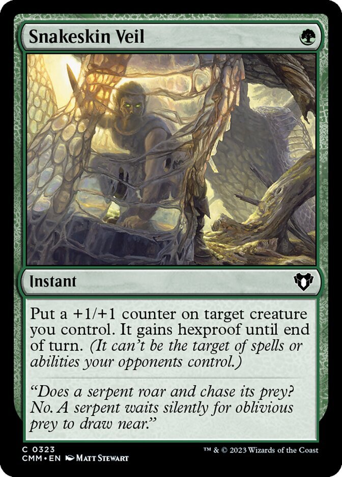 MTG Magic the Gathering Snakeskin Veil (323/1173) Commander Masters LP