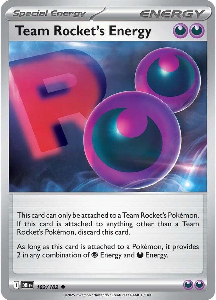 Team Rocket’s Energy Uncommon SV10: Destined Rivals 182/182 NM