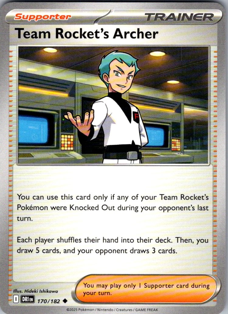 Team Rocket’s Archer – Uncommon SV10: Destined Rivals 170/182 NM Hideki Ishikawa