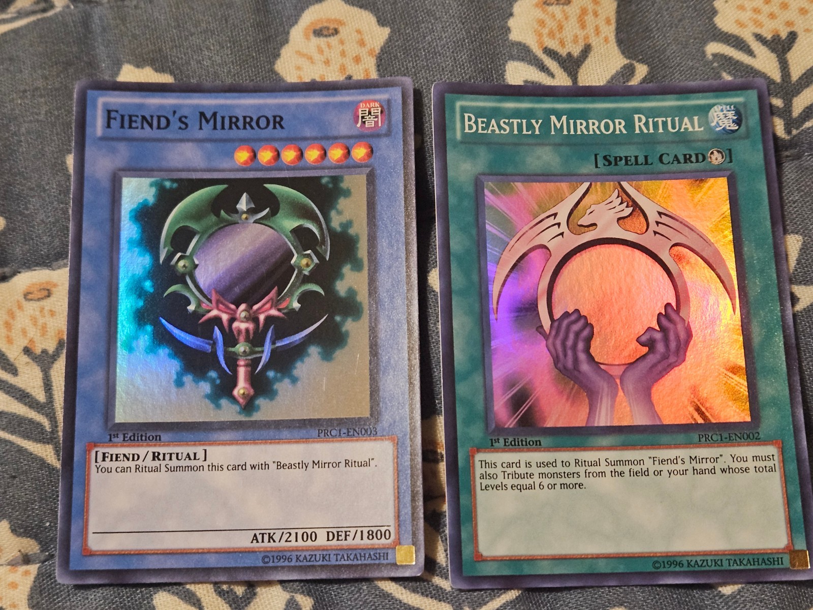 Fiend’s Mirror + Beastly Mirror Ritual Set – Super Rare – Yugioh LP