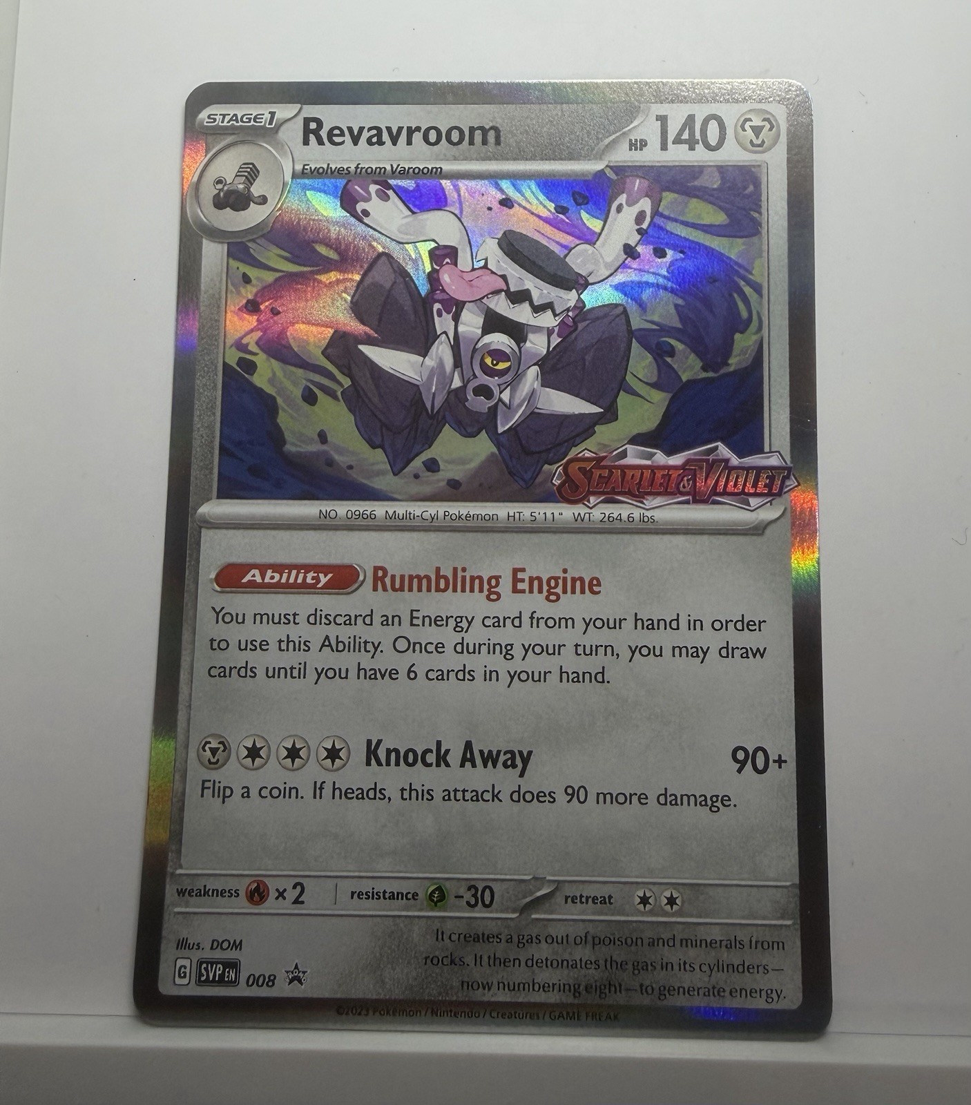 Revavroom – 008 (Prerelease) 008 Sv: Scarlet & Violet Promo Cards Holo MP