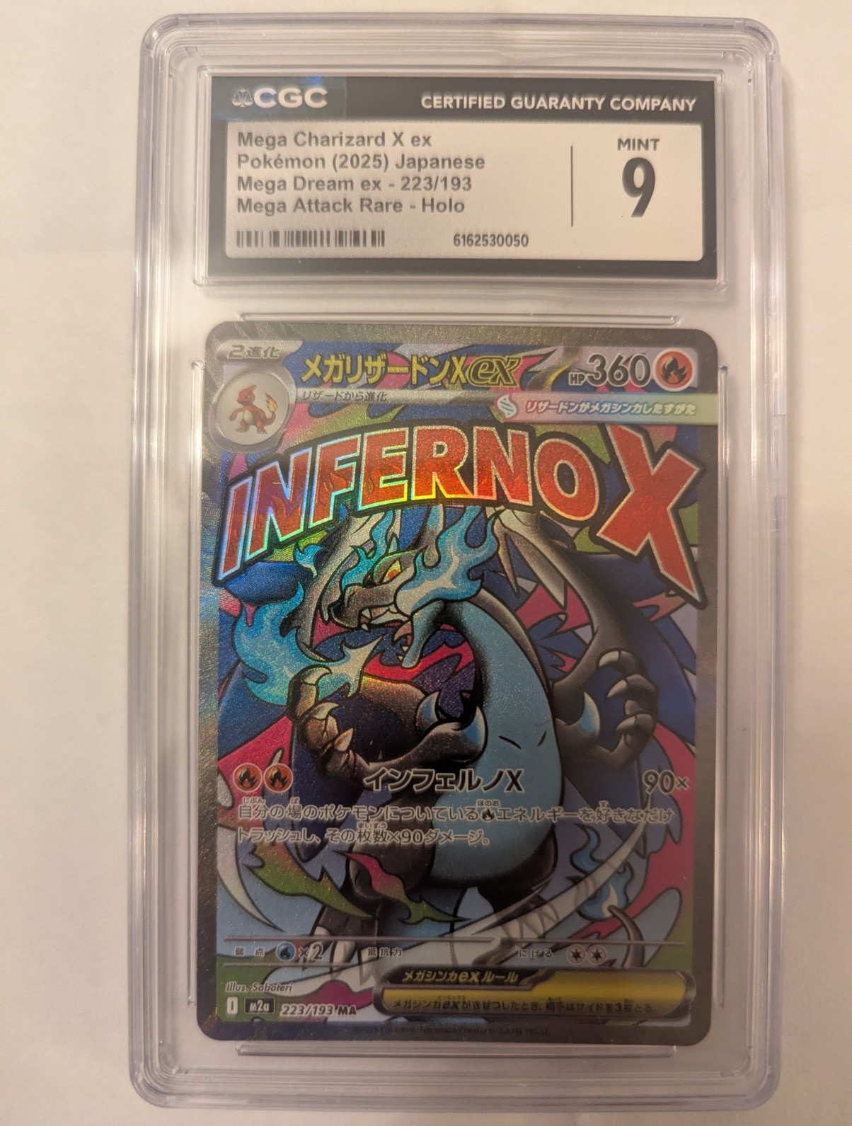The Pokémon Company CGC 9 2025 Japanese Mega Charizard X ex 223/193 Holo