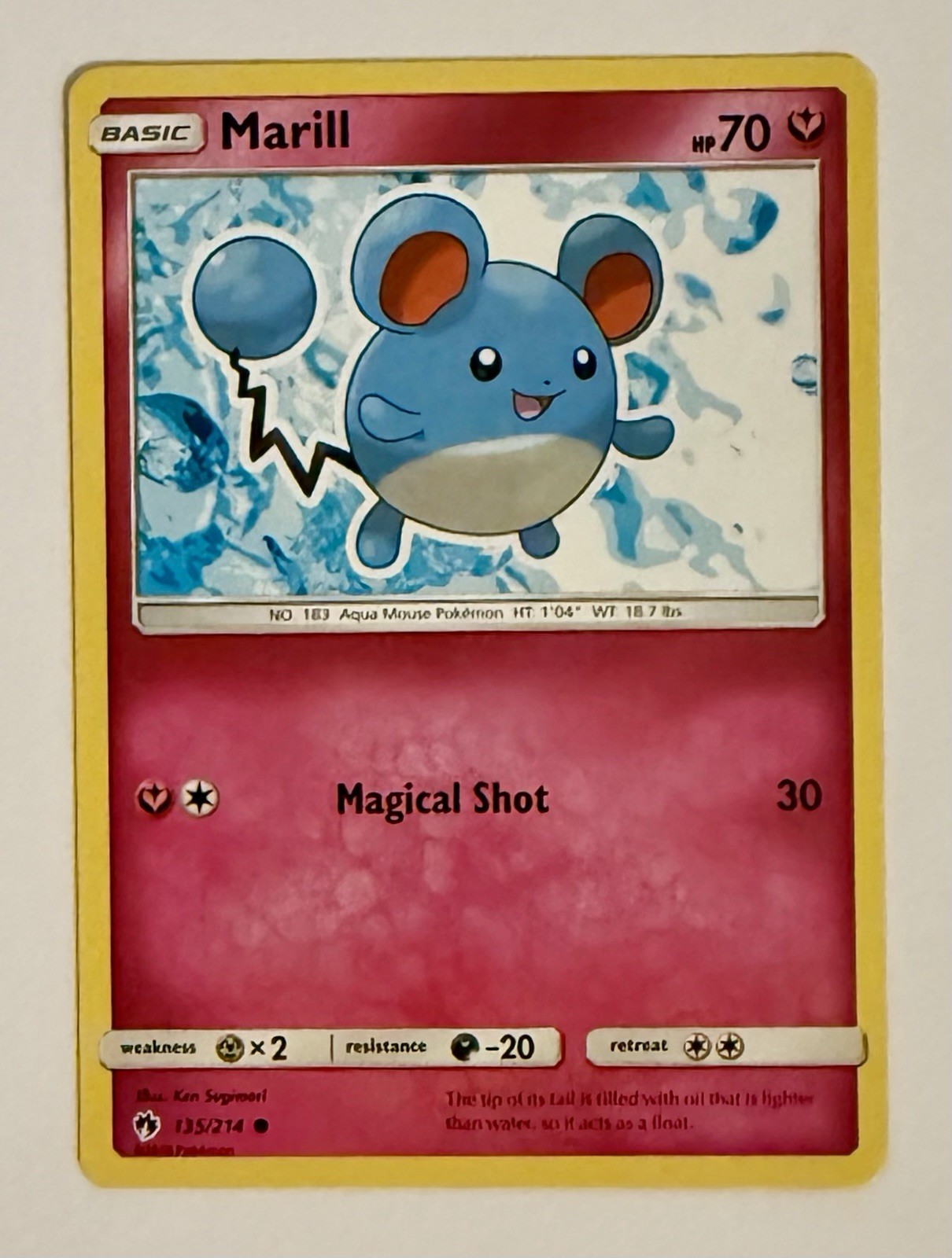 Marill 135/214 Common Lost Thunder Pokemon Near Mint