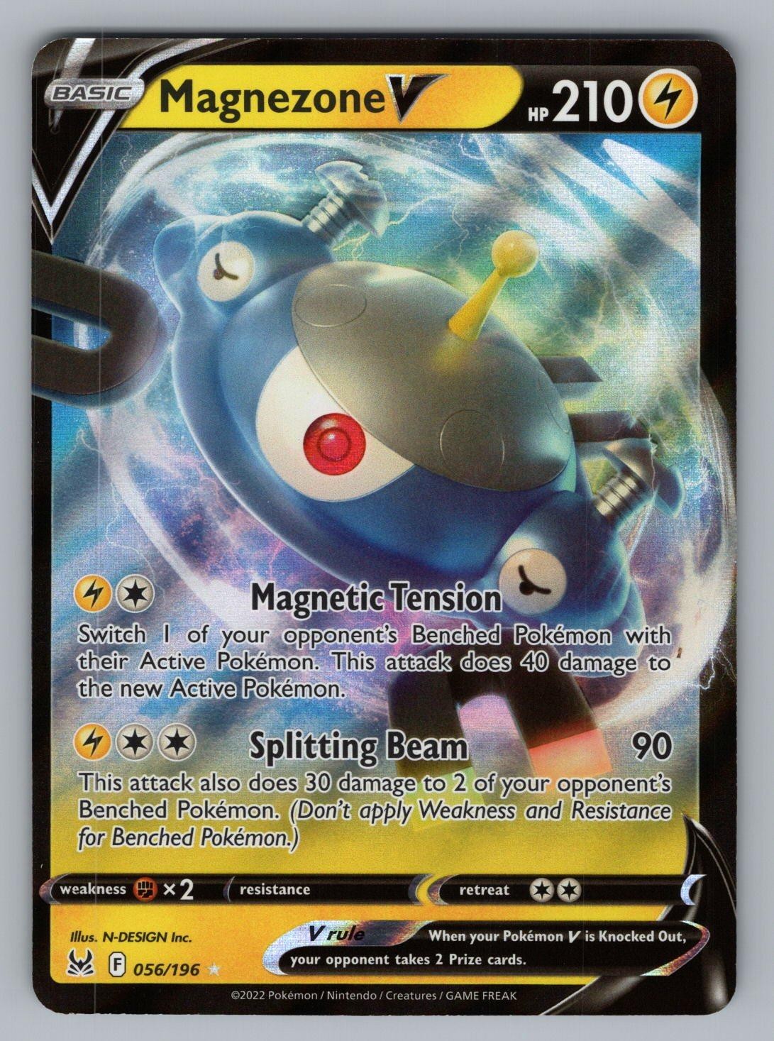 MAGNEZONE V 056 V RARE POKEMON HOLO NM LOR N-DESIGN INC.*1