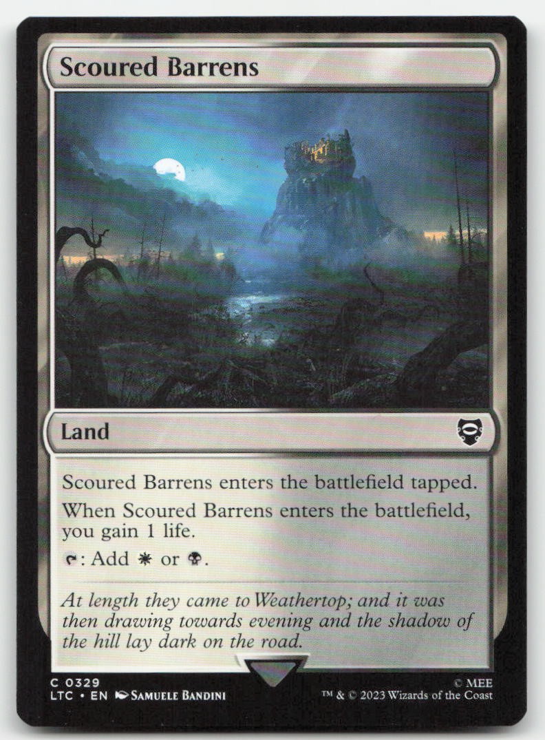 Scoured Barrens 329 LTC Commander: The Lord of the Rings Magic MTG NM