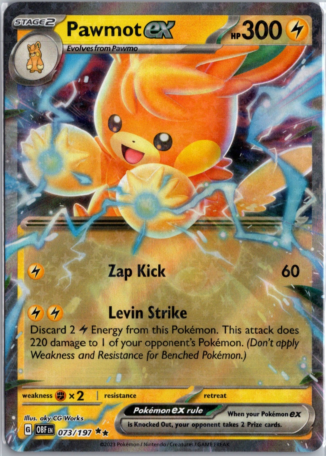 Pawmot ex Holo Double Rare SV03: Obsidian Flames 073/197 NM
