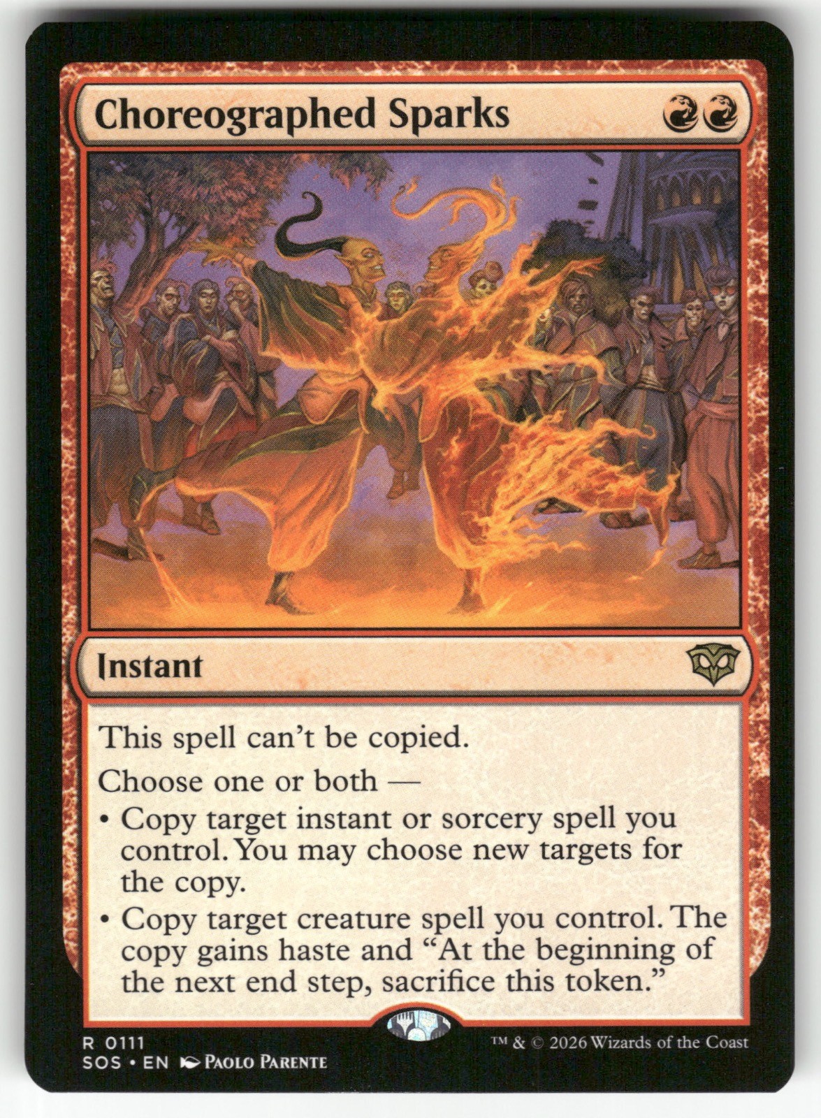 Choreographed Sparks 111 Rare Secrets of Strixhaven Magic: The Gathering NM