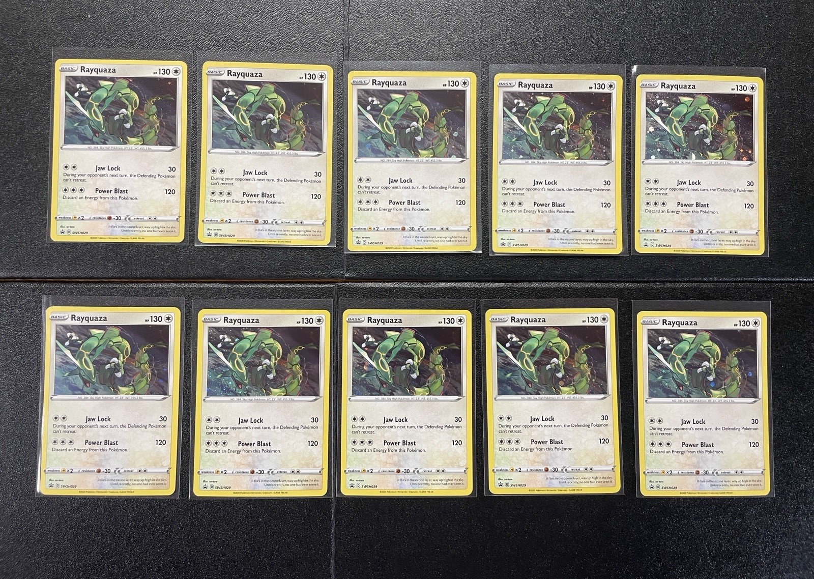 Pokemon TCG Rayquaza SWSH029 Black Star Promo Card (10x)