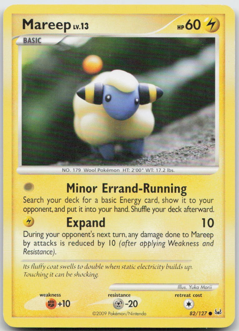Mareep 82/127 Yuka Morii Art Common Platinum Pokemon TCG LP