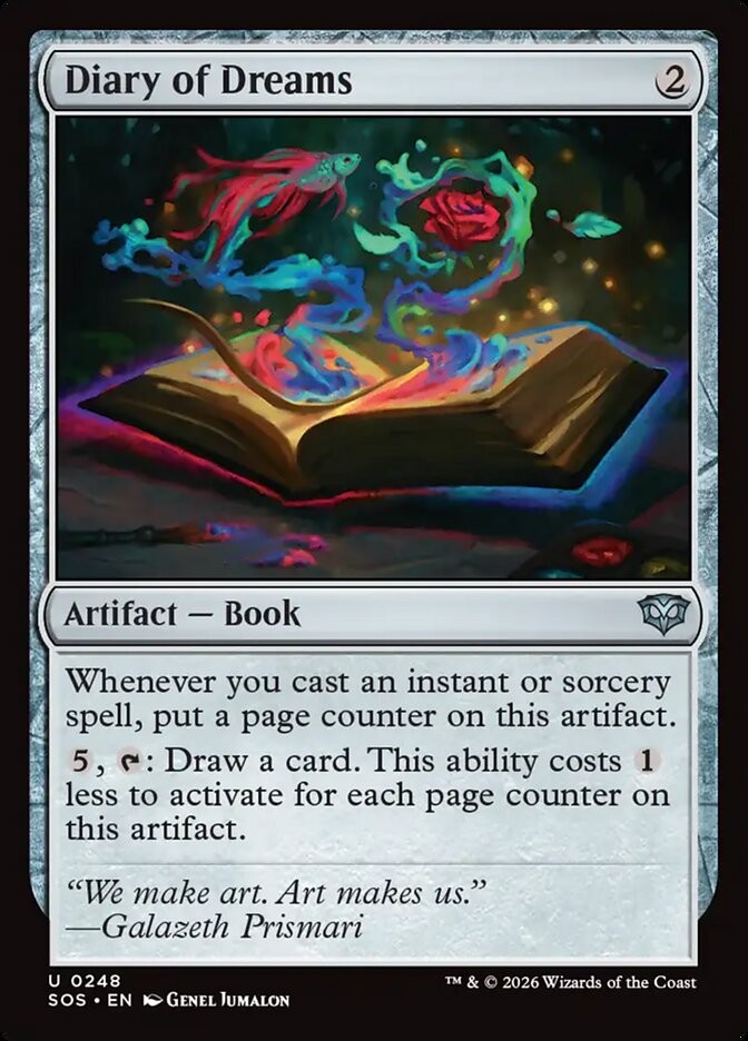 Diary of Dreams (248) Secrets of Strixhaven SOS MTG Magic