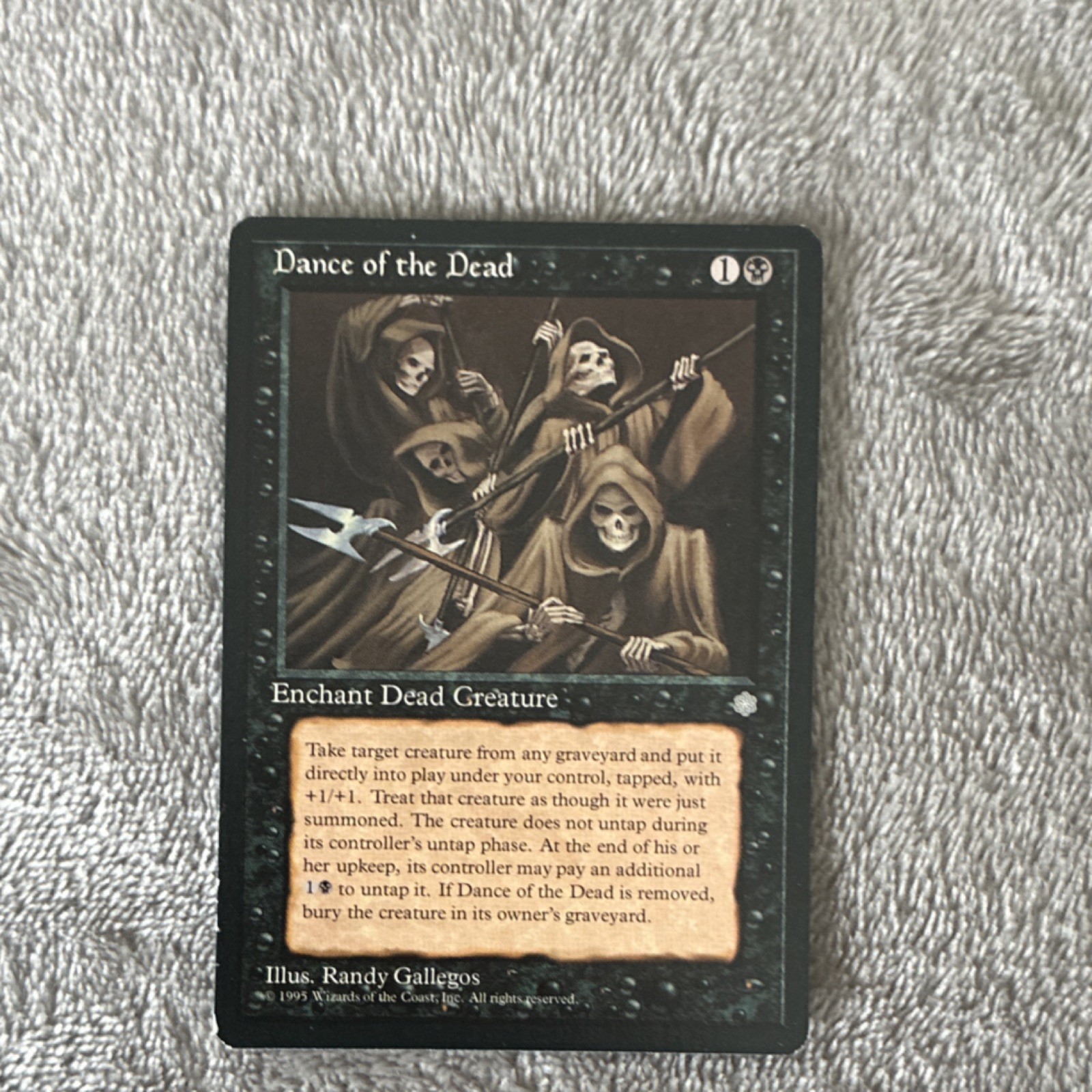 Wizards of the Coast Dance of the Dead MTG Enchantment 1995 Black Randy Gallegos