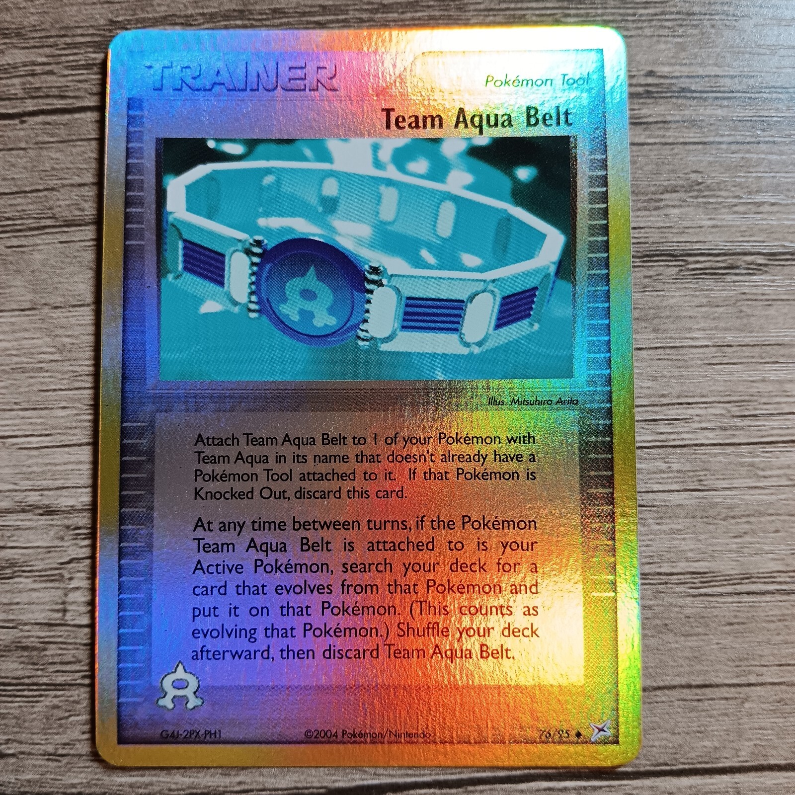 Pokemon Team Magma Vs Aqua Belt 76/95 Reverse Holo Trainer Uncommon 2004