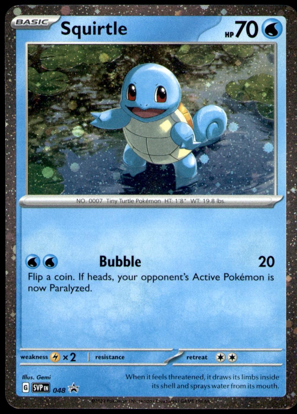 Squirtle (Cosmos Holo) 048 Promo Scarlet & Violet Promo Pokemon Near Mint