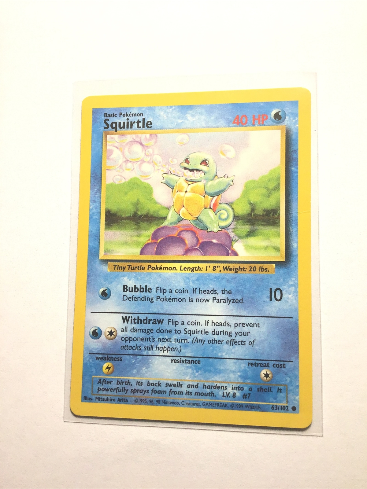 SQUIRTLE – 63/102 – Base Set – Pokemon Card – PL