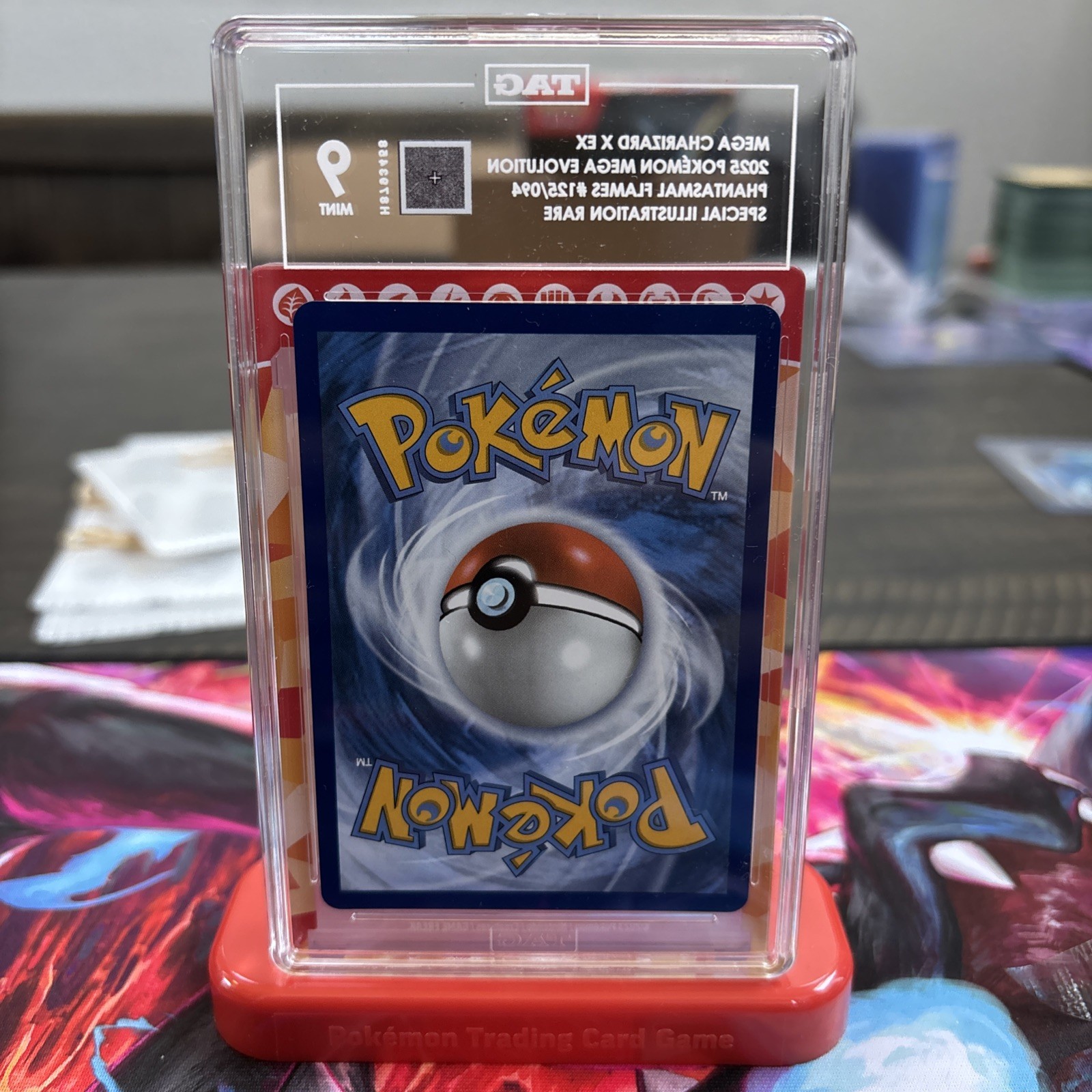 Mega Charizard X ex 125/094 Me02: Phantasmal Flames SIR TAG 9 MINT