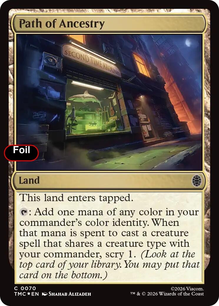 Path of Ancestry (Surge Foil) – 70 – NM – Commander: Teenage Mutant Ninja Tur…