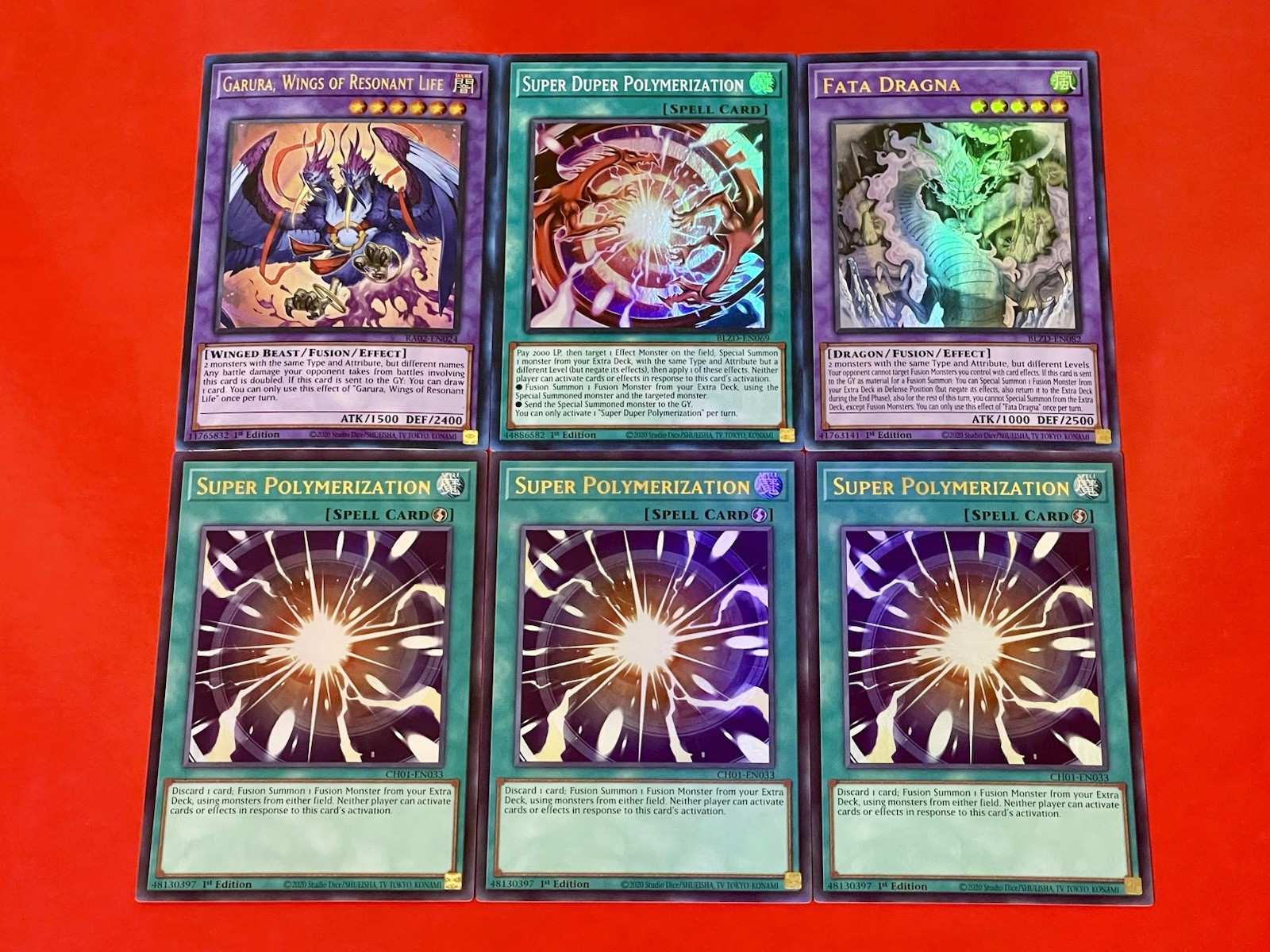3x Super Polymerization + Super Duper Poly + FATA Dragna + Garura | YuGiOh!