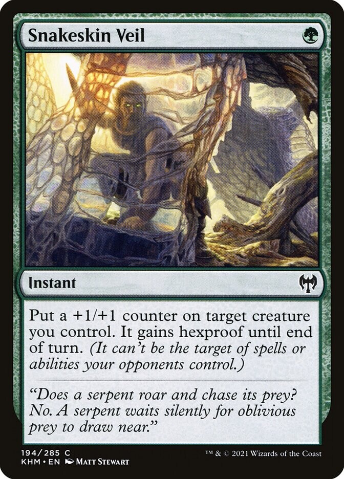 (x4) Snakeskin Veil 194/285 Playset Non Foil Common Kaldheim MTG Near Mint