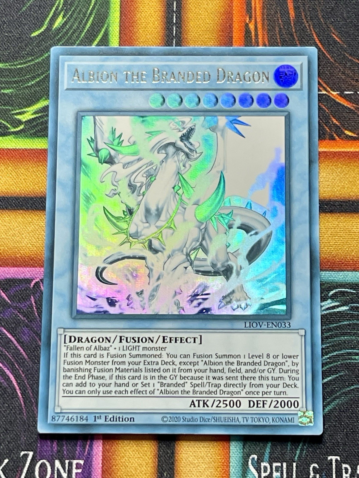 Albion The Branded Dragon | FADED! | LIOV-EN033 | Ultra Rare | 1st Ed | YuGiOh!