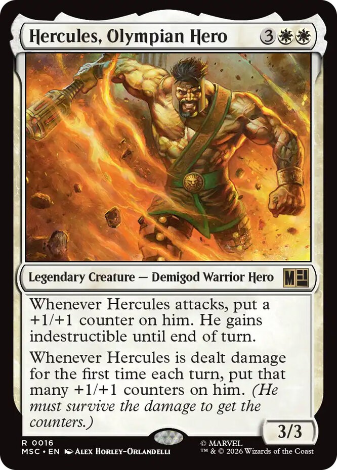 x1 Hercules, Olympian Hero R MTG Commander: Marvel Super Heroes M/NM, English