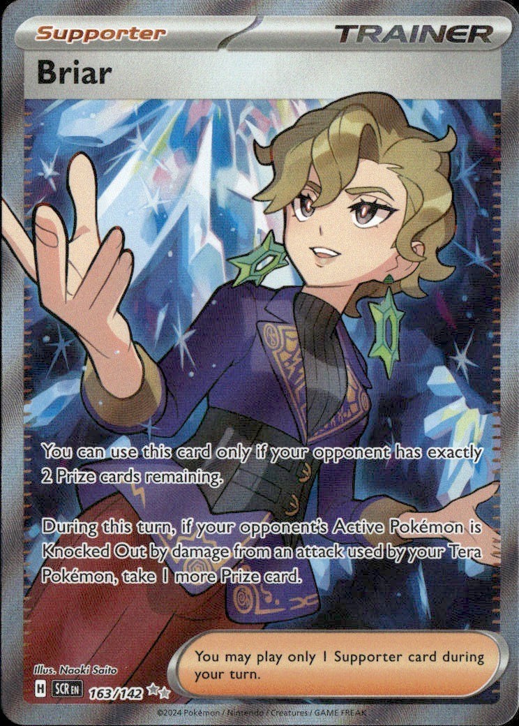 Briar Ultra Rare Holo SV07: Stellar Crown NM 163/142