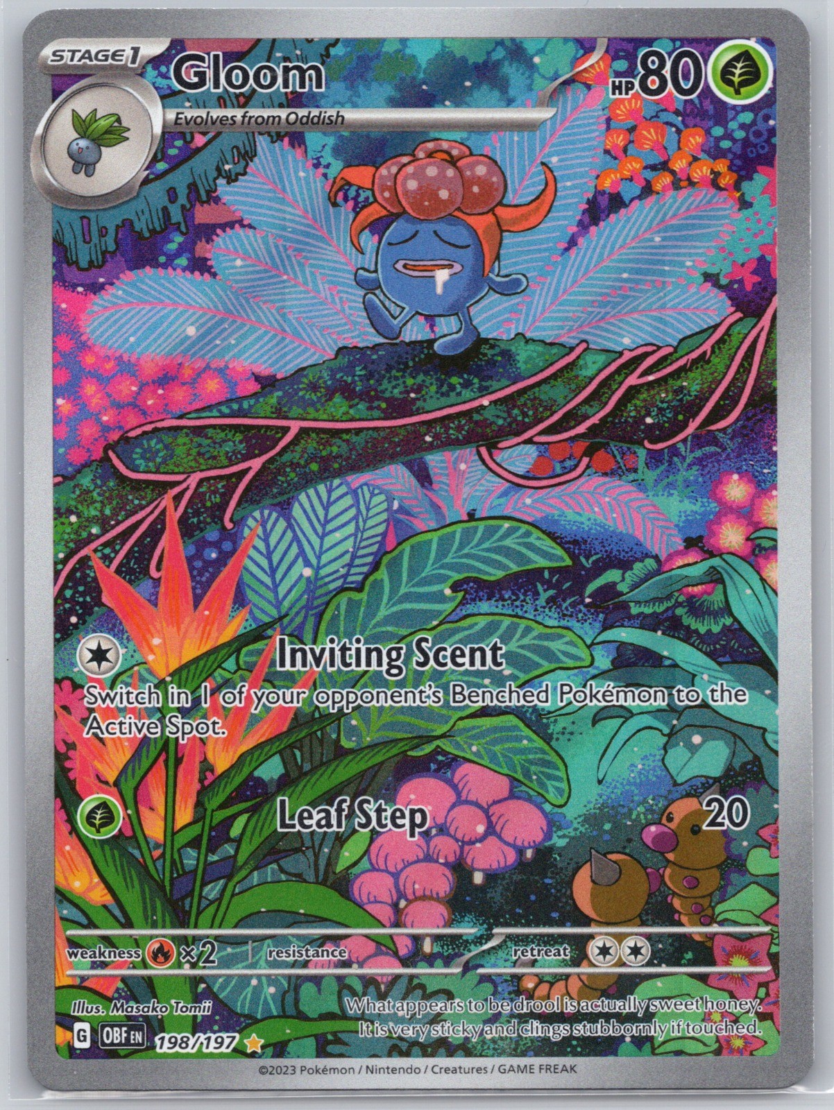 Gloom Holo 198/197 Illustration Rare SV03: Obsidian Flames Masako Tomii NM