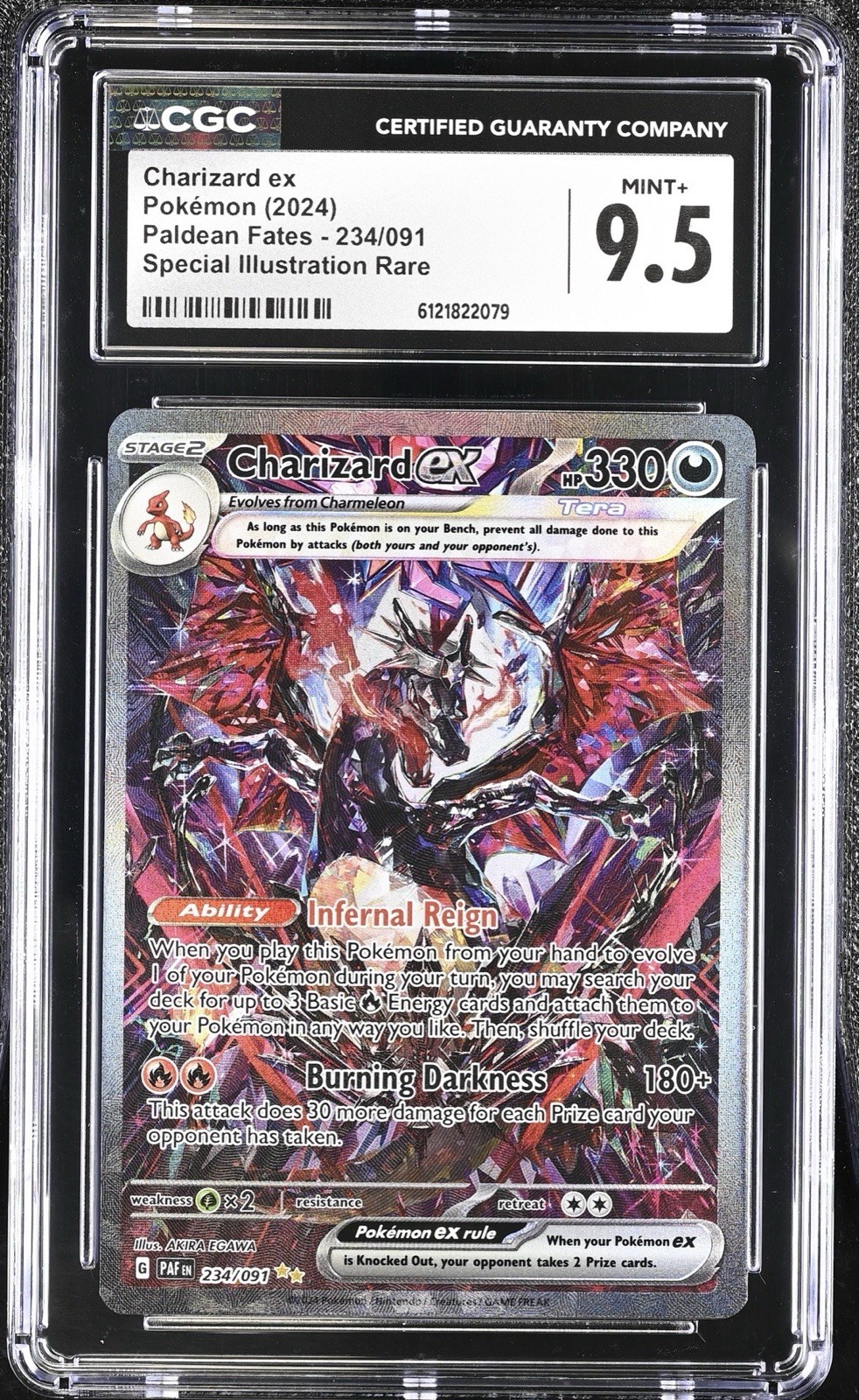 CGC 9.5 Charizard EX 234/091 Pokemon Paldean Fates Alt Art English SIR