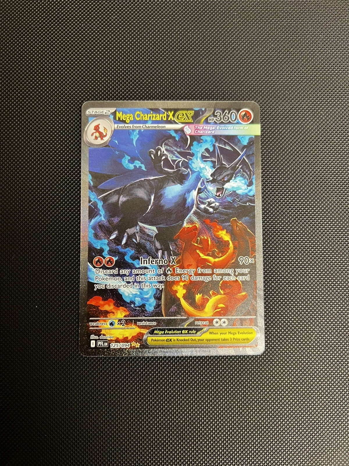 NM/M Mega Charizard X ex 125/094 Me02: Phantasmal Flames Holo