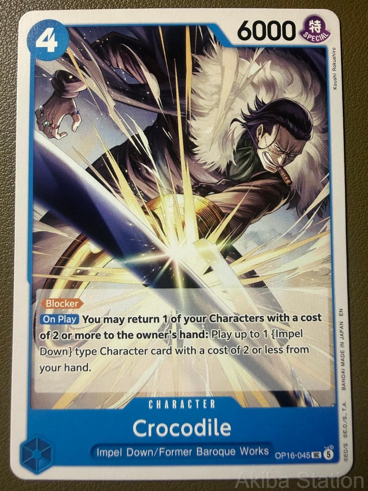 CROCODILE OP16-045 UNCOMMON THE TIME OF BATTLE ONE PIECE NM