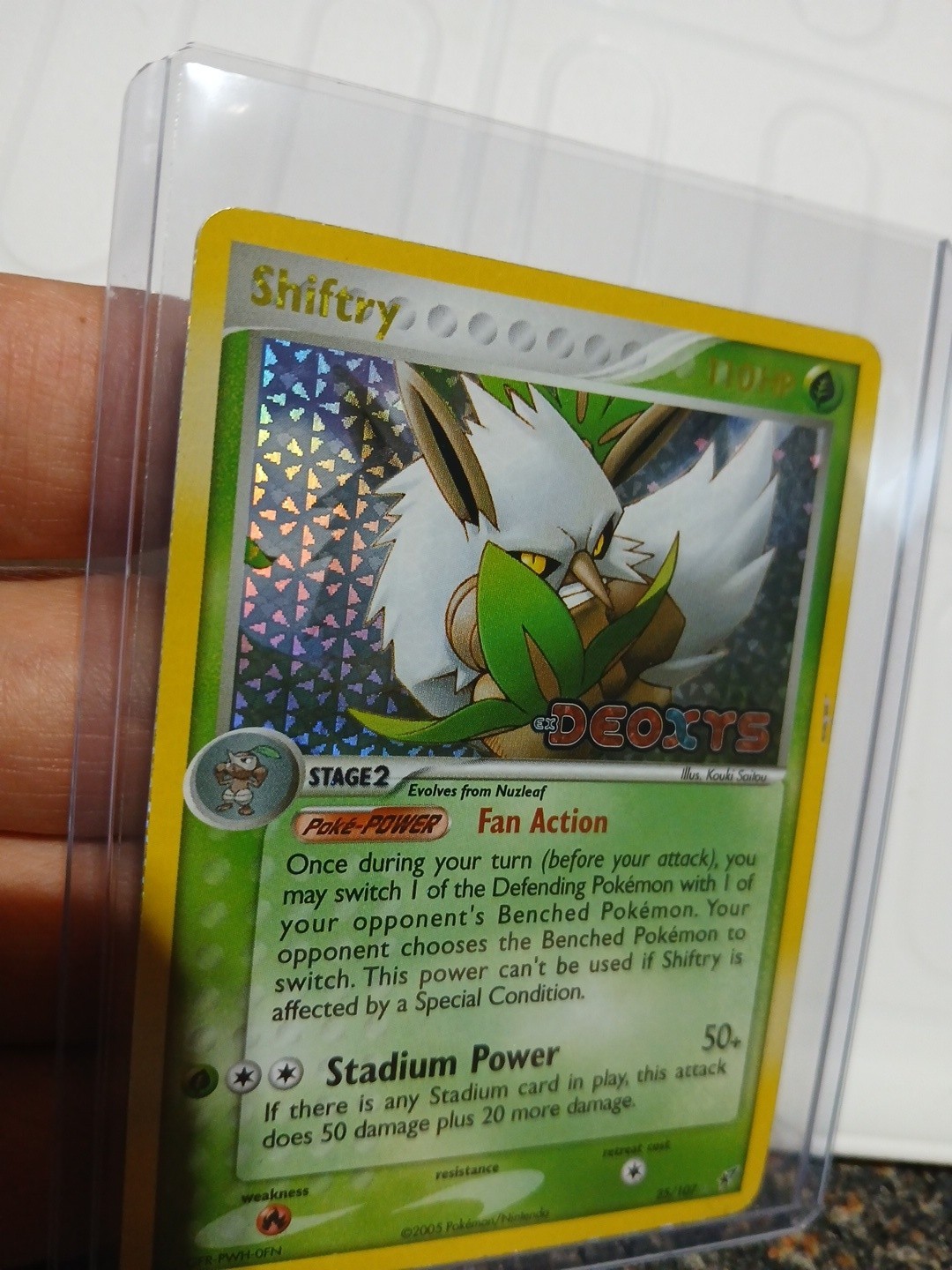 Shiftry – #25/107 – EX Deoxys – Stamped Reverse Holo Pokemon Nintendo English