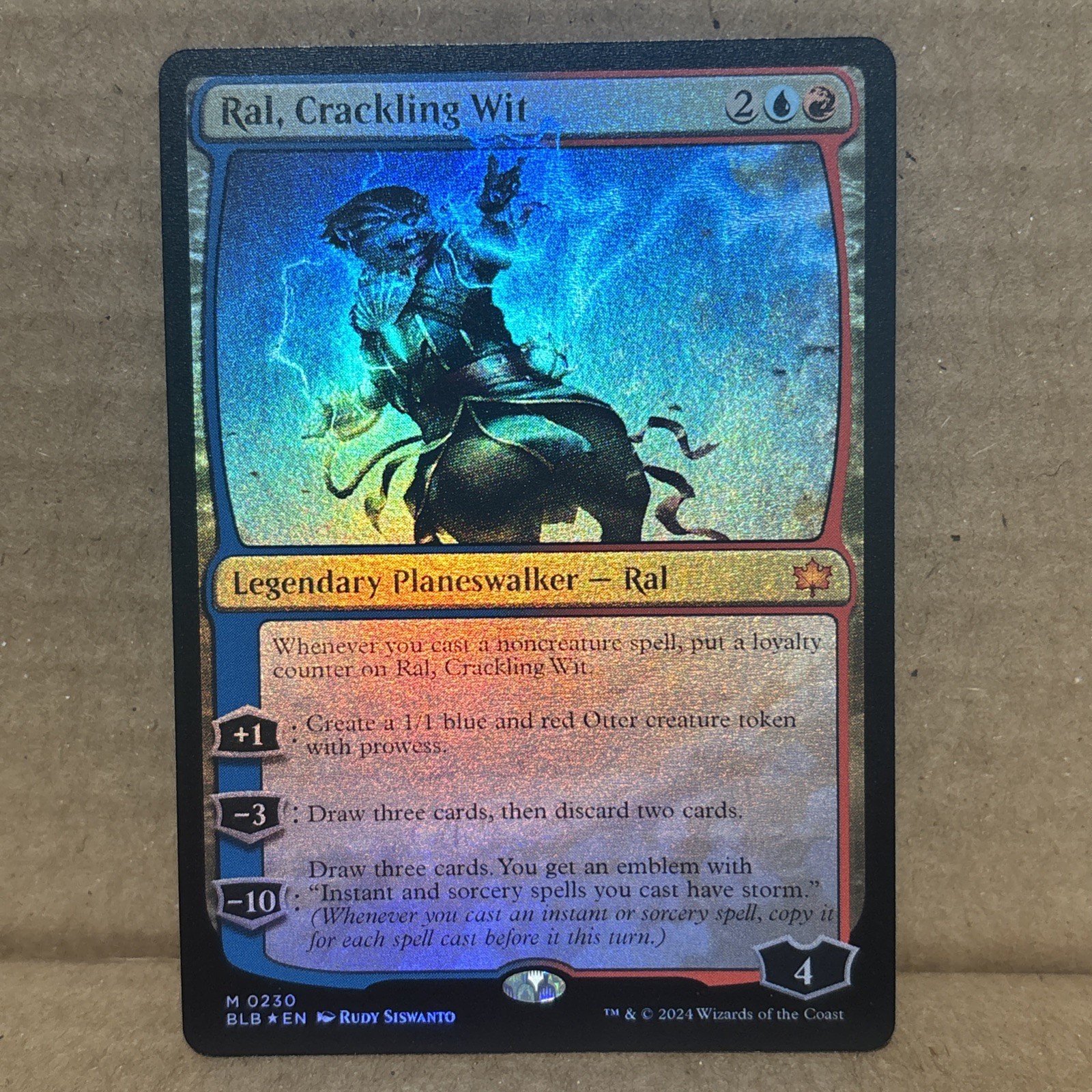Ral, Crackling Wit Foil Bloomburrow NM MTG