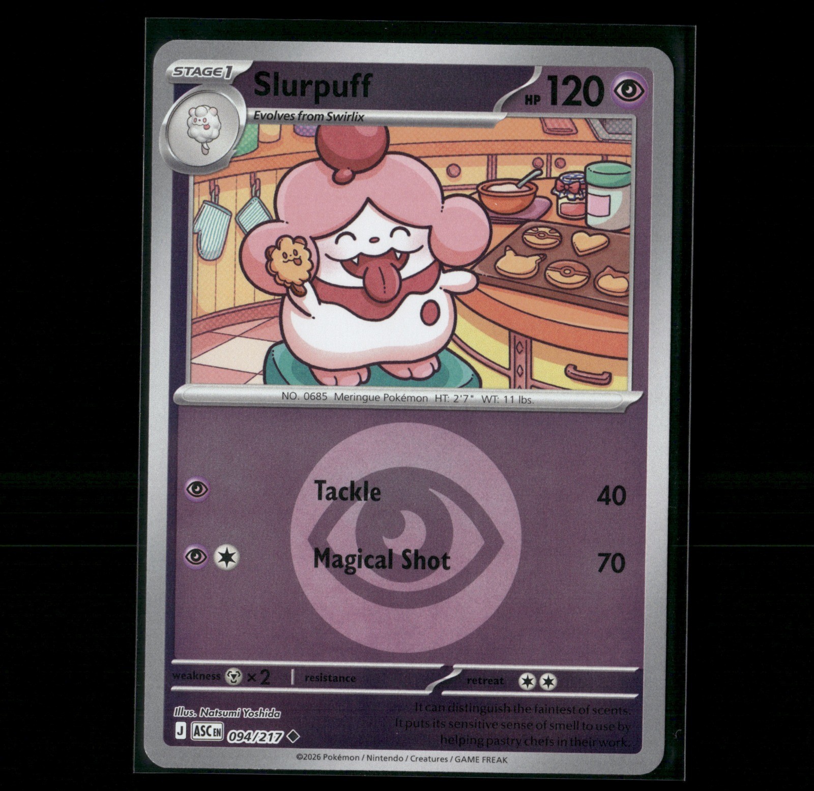 Slurpuff Energy Reverse Holo 094/217 Ascended Heroes 2026 NM Natsumi Yoshida
