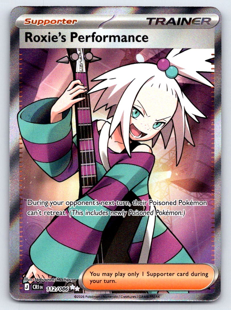 Roxie’s Performance 112/086 Ultra Rare Chaos Rising Pokemon Holo Near Mint