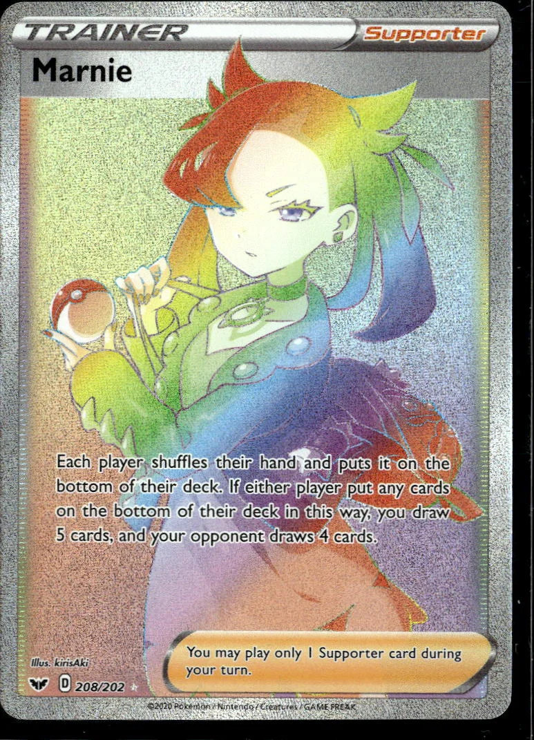 Marnie 2021 Shining Fates Rainbow Secret Rare SR #208/202