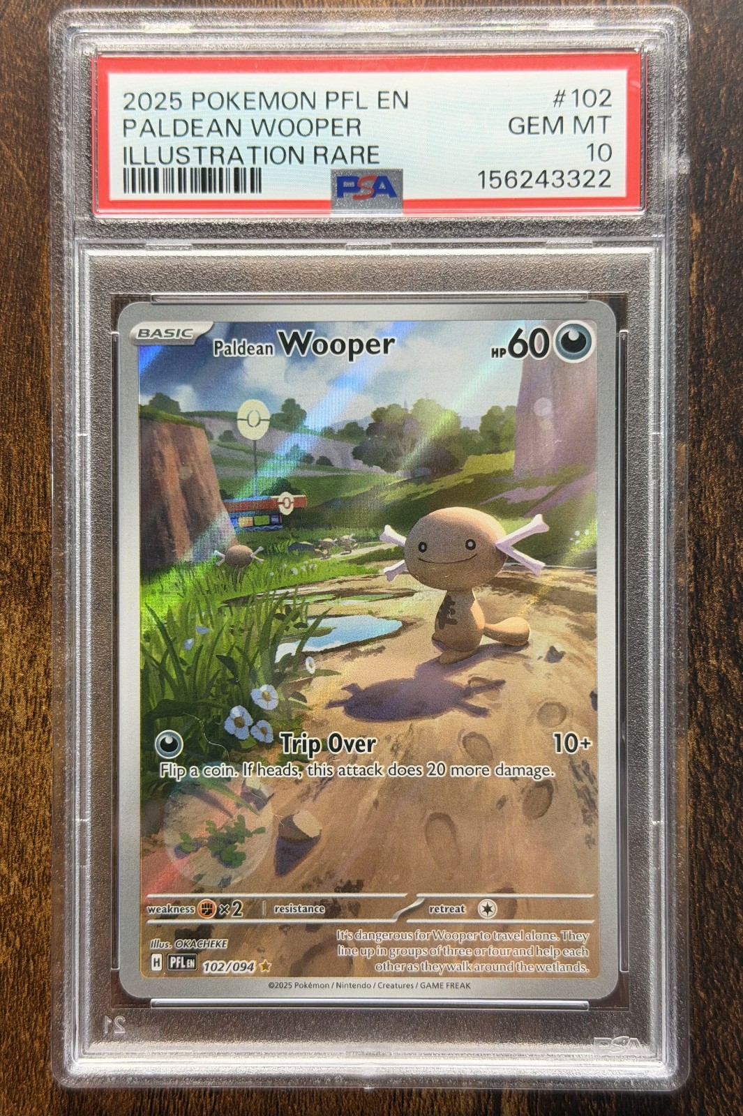2025 Pokémon TCG Phantasmal Flames Paldean Wooper 102/094 PSA 10 Gem Mint