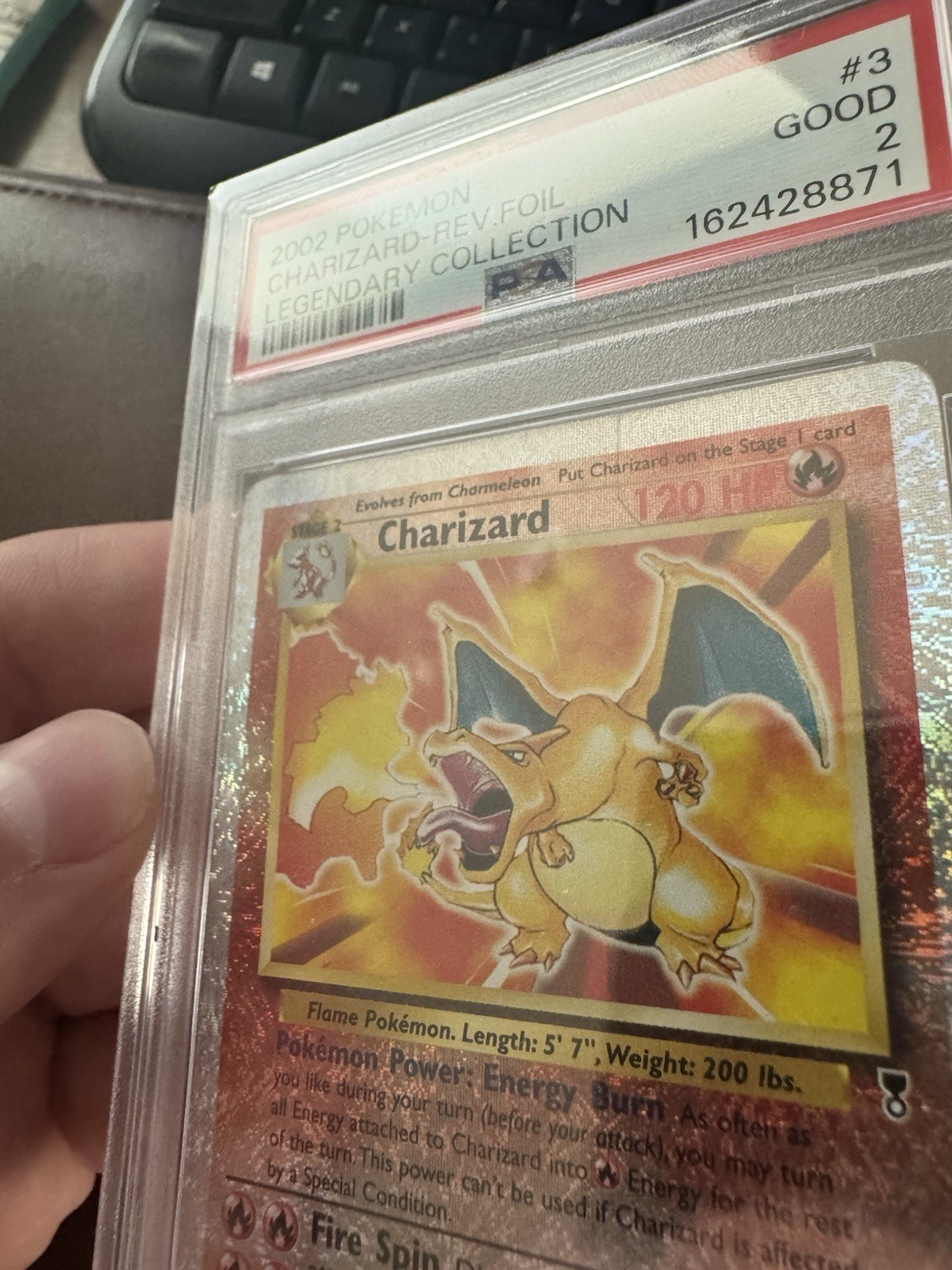 Pokémon Charizard Legendary Reverse Holo Card 3/110 – NEW CERT